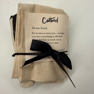 New with ribbon: Catbird Cream Canvas Tote